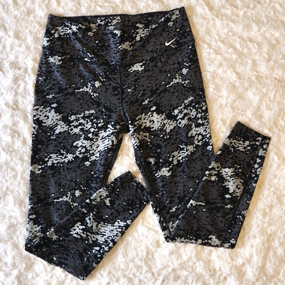 NIKE Ten One Legend Poly Drift Training Leggings Dri Fit - Camo Gray - L - Picture 2 of 13